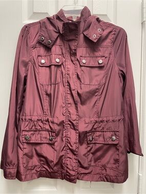 Ashley By 26 International Maroon Utility Jacket